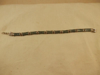 Erwin Pearl Snakeskin Bamboo Segmented bracelet 7.5" Stardust - Image 1 of 4