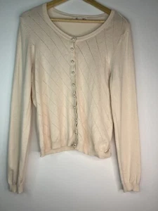 Alannah Hill Size 16 busting out all over pink Cardigan with pearl buttons - Picture 1 of 8