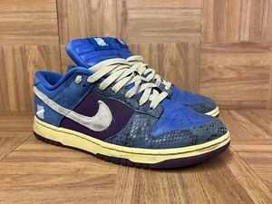 RARE🔥 Sz 10 - Nike Undefeated x Dunk SP Low 5 On It DH6508-400 SnakeSkin Blue - Picture 1 of 10
