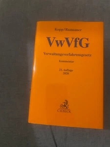 VwVfG Verwaltungsverfahrensgesetz Kopp/Ramsauer aus dem Jahr 2020 - Bild 1 von 2