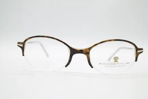Vintage Neostyle Office 643 Braun Gold half Rim Glasses Frames NOS - Picture 1 of 6