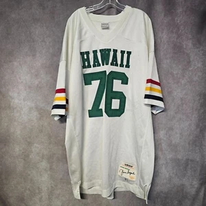 Vintage Adidas True School Hawaii Rainbow Warriors Jesse Sapolu 76 Jersey 56 3XL - Picture 1 of 8