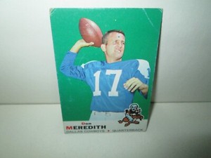 DANDY DON MEREDITH 1969 FOOTBALL CARD Topps #75 SMU DALLAS COWBOYS QB VG