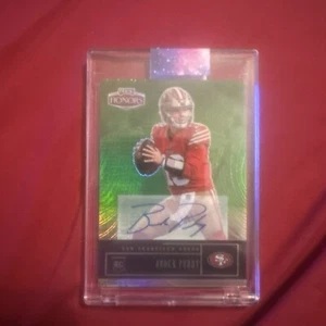 2022 Panini Honors Football Brock Purdy 20/20 Autograph Green - Picture 1 of 2