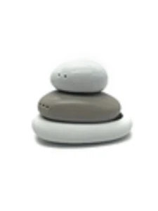 Balance Rocks Salt Pepper Sauce dish Set Contemporary ceramic Willow Collective - Picture 1 of 3