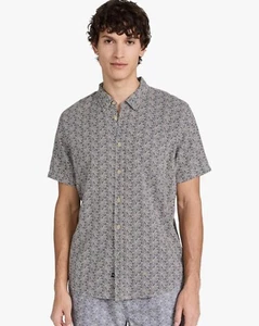 $138 RAILS Shirt Men’s L CARSON Tribal Batik Linen Blend Geometric Dad College - Picture 1 of 18