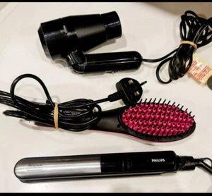Philips Hair Straightener + Boots Foldable Hair dryer + Brush Hair Straightener - Picture 1 of 5