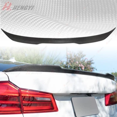 CARBON FIBER CS STYLE TRUNK SPOILER WING FOR 2017-2021 BMW G30 530i 540i F90 M5 - Image 1 of 4