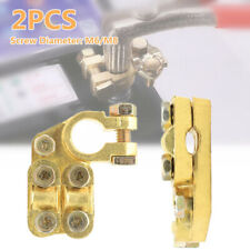 Pair Brass Heavy Duty Car Battery Top Post Cable Terminal Wire Terminals 5 Screw