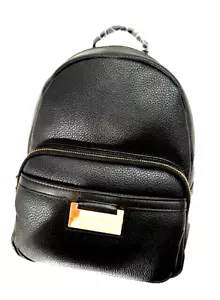 Cute! CALVIN KLEIN BACKPACK Black pebble leather 🎁❤️ MSRP $168 Logo Print NWT - Picture 1 of 8
