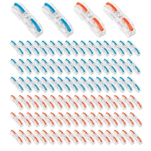 100PCS Inline Wire Connectors 1 to 1 Electrical Lever Nut for Quick Wiring 28-12 - Picture 1 of 12