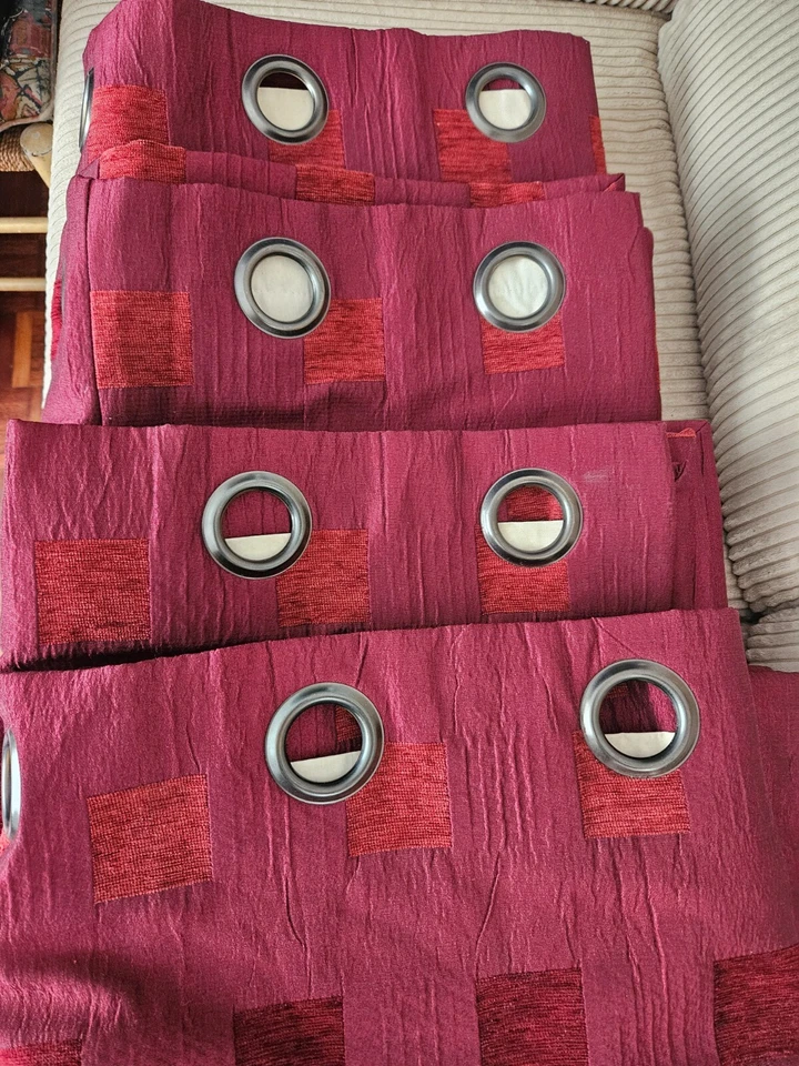 John Lewis made to measure eyelet curtains : Total 656cm width/202cm drop - Image 1 of 4