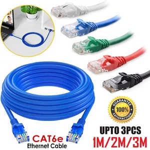 CAT 6e Ethernet Lan Cable Fast Network Cable Patch Lead Cord Cat6 RJ45 Connector - Picture 1 of 12