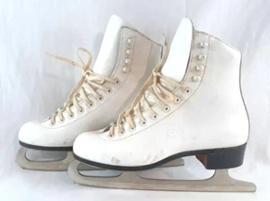 Riedell Patines de Hielo Mujer 5 Blanco 220N Figura Sheffield MK Blades - Imagen 1 de 9