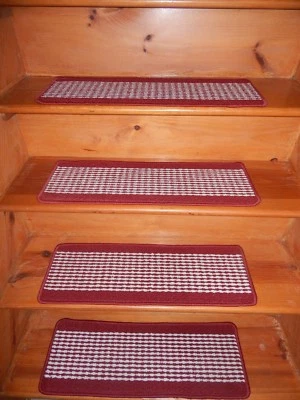 14 Pasos 9"x 26" Básico Antideslizante Respaldo de Goma Antideslizante Alfombra Escalera  Foto 1 de 3