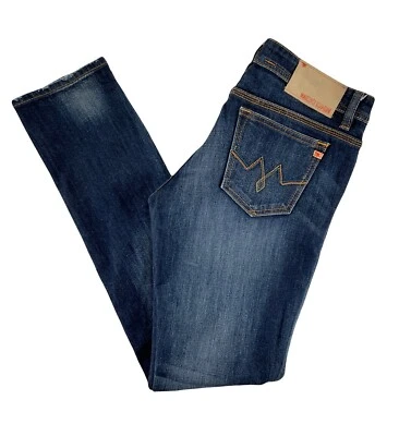 MEK Jeans Cody Low Rise Skinny Dark Wash Stretch Thick Stitch Women's 28 x 32 - Image 1 of 4