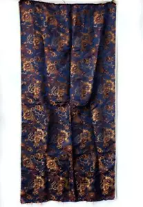 VINTAGE UZBEK CHINA SILK COTTON FLORAL DESIGN FABRIC (59"-150cm) (A14) - Picture 1 of 4
