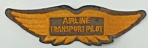 Parche de piloto de transporte aéreo vintage alas bordadas - Imagen 1 de 8