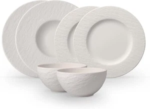 Villeroy & Boch Manufacture Rock Blanc Starter Set - Plates & Bowls - Picture 1 of 6