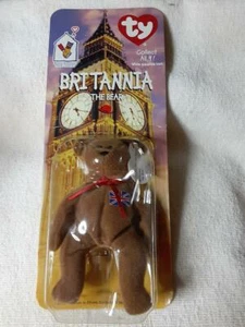 EMBALAJE ORIGINAL RETIRADO DE FÁBRICA BRITANIA THE BEAR TY BEAR CON ERRORES - Imagen 1 de 2