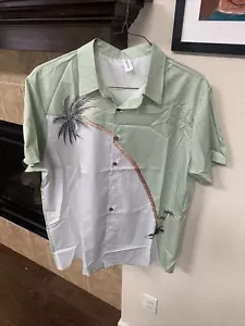 Hawaiian Style Chicyea Bowling Hemd Gr. XL Neu Palmen Grün Weiß - Bild 1 von 7