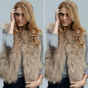 Faux Fur Gilet In Women's Coats 