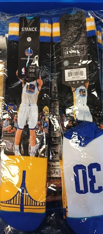 2 pairs of NWT Stance NBA Golden State Warriors Steph Curry Klay Thompson Socks Cover