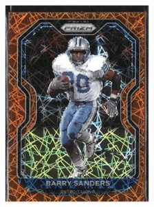 2020 Panini Prizm #204 Barry Sanders Orange Lazer