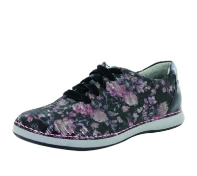 Sapato Alegria Essence Dame Floral Camurça Conforto Tamanho 7 - 7.5 Euro 37 Preto Excelente Estado Usado - Imagem 1 de 4