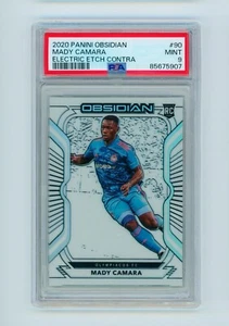2020-21 Mady Camara Panini Obsidian Contra Olympiacos Rookie Card 1/9 PSA 9 - Picture 1 of 3