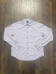 Patagonia Mens Long Sleeve Button Up Shirt Size: Medium Dragon Purple Chambray - Picture 1 of 7