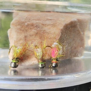 Haute Qualité 5pc Tungstène Perle Tête Truite Pêche Leurre Nymphe Mouche Amorce - Photo 1/37