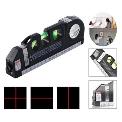 Spirit Level With Laser Level Multipurpose Levelling Wall Line Tool Measurement.
