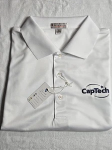 Peter Millar Summer Comfort White  Golf Polo Shirt Men's XL CapTech NWT - Picture 1 of 11