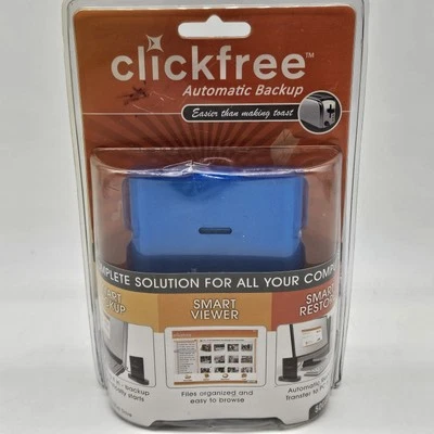 Clickfree Automatic Back Up Drive HD527 500GB Portable Backup Drive Blue NOS - Image 1 of 4
