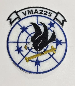 4.5" MARINE CORPS VMA-225 VAGABONDS EAGLE WING SQUADRON EMBROIDERED JACKET PATCH - Picture 1 of 6