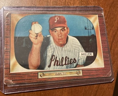 1955 Bowman No110 Боб Миллер Philadelphia Phillies хорошее состояние - Изображение 1 из 2