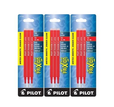 2x Pilot FriXion Ball Erasable Gel Ink Refills, Fine Point, (3 Refills Per Pack) - Image 1 of 3