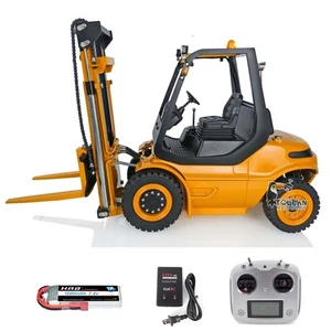 US Stock 1/14 RTR Hydraulic RC Forklift Truck Transfer Car Vehicle Model Sound - Picture 1 of 24