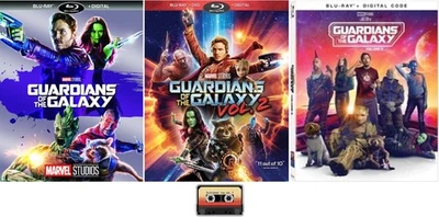 Marvel's GUARDIANS OF THE GALAXY One 1 Two 2 Three 3 Complete 3 BLU RAY Set New - image 1 of 4
