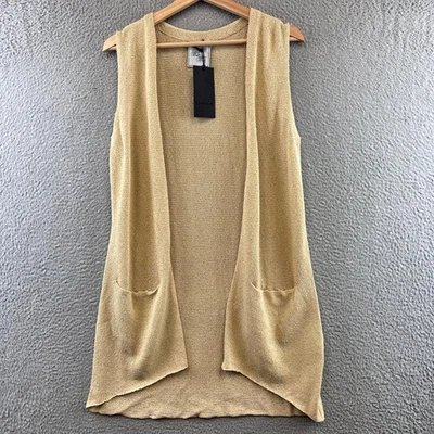 New OSKA Women's  Knit Open Front Sleeveless Long Vest Cardigan Size S - Image 1 of 4