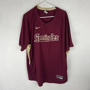 Nike Team Florida State Seminoles Baseball Jersey T Shirt Size XL Lightweight - Picture 1 of 6