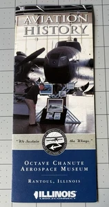 Vintage Octave Chanute Aerospace Museum Pamphlet Illinois 1996 - Picture 1 of 6