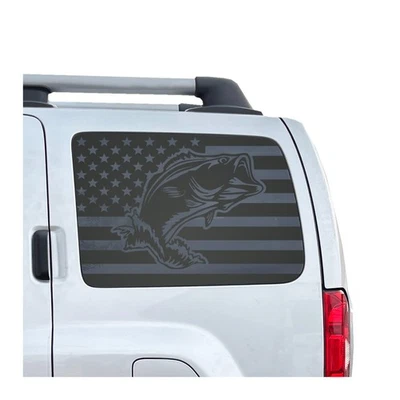 USA flag w/Bass Fish Decals for 2005-2015 Nissan Xterra NX2-DG5 - Image 1 of 4