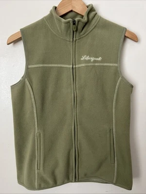 J2 Life is Good Chaleco Polar Mujer Pequeño Primavera Verde Suave Cálido Bordado Foto 1 de 4