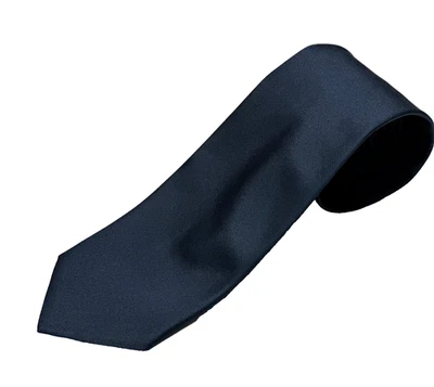 Gravata Brooks Brothers Makers seda azul marinho vintage 3,75" x 58" 2 - Imagem 1 de 4