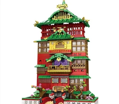 MOC Oya Mysterious Town Hot Spring Restaurant Building blocks 1868PCS - Image 1 of 4
