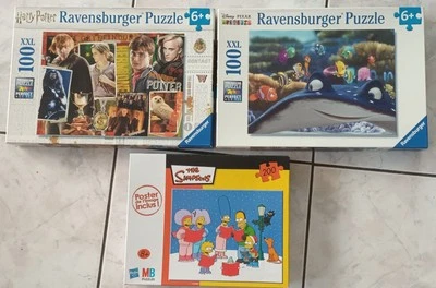 Lot de 3 puzzles Harry Potter/ Nemo / Simpsons - Photo 1/4