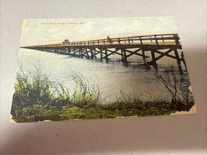 Platte River Bridge One Mile Long Kearney Nebraska Postcard c1908-1910 - Picture 1 of 2