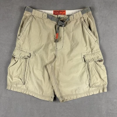 Vintage Abercrombie Fitch Shorts Mens Medium Beige Paratroops Cargo Belted GUC - Image 1 of 4